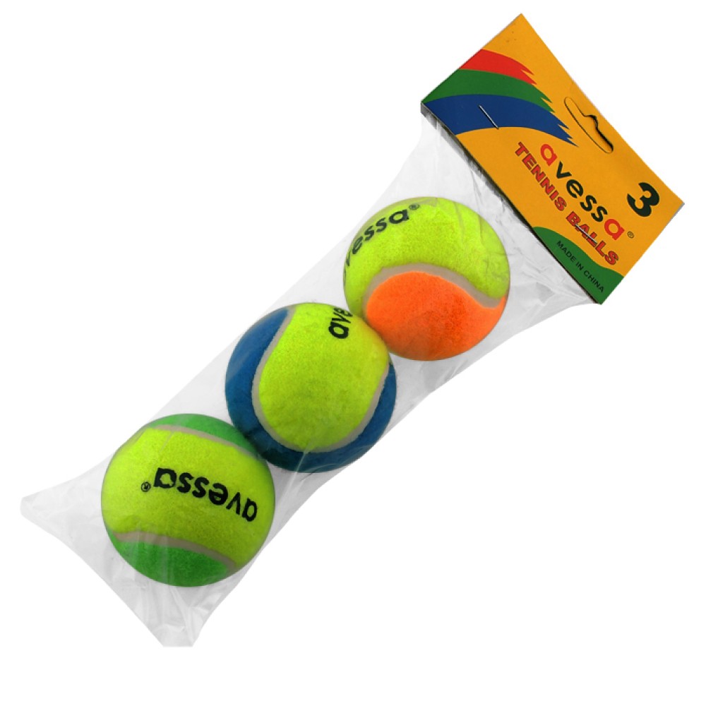Avessa Tenis Topu Poşetli 3lü Renkli